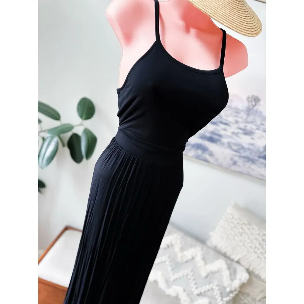 Soft Meadow Paths Beneath the Moonlight flowy empire waist stretch maxi dress